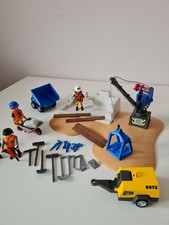 Playmobil Construction - Building Site with Working Crane, Workmen, Tools