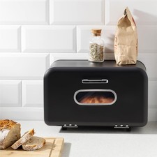 Navaris Black Bread Bin -
