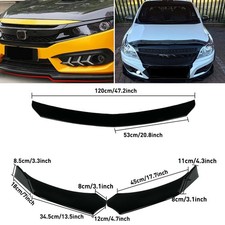 Gloss Black Universal Front Bumper Spoiler Lip Body Kit Splitter Chin Decoration