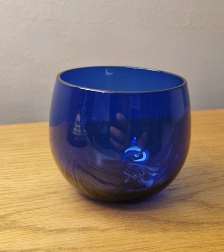 Cobalt blue glass bowl - glass,