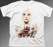 GOT Princess Khaleesi Game of Thrones Dragon Fire Targaryen white t-shirt OZ9627