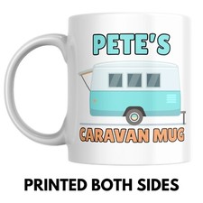Personalised Caravan Mug – Custom Name Gift Coffee Tea Cup For Him Her Man Woman