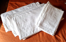 LOT 3 SETS OF DUNELM WHITE Stripe Hotel Cotton 230 Duvet Covers & 6 Pillowcases