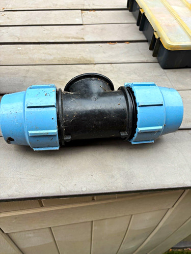Plastic compression tee pipe - plastic,