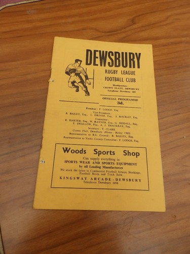 Rugby league programme - rugby,