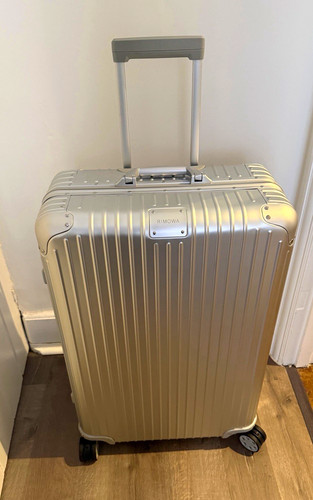 Aluminium silver suitcase - aluminium,