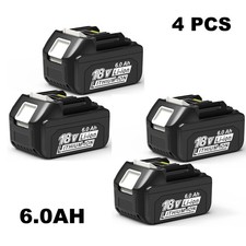 4 Pack 6.0Ah 18V Battery For