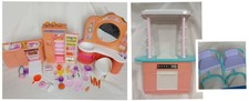 Vintage 90s Barbie Kitchen Playset By Mattel - Fridge, Cooker, Sink+vanity