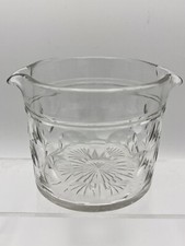 Crystal Wine Glass Rinser cooler Two Spouts Vintage Clear Glass Tableware