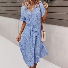 Women Sundress V Neck Summer