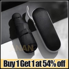 Mini Fold Umbrella Super Light 5 Folding Small Pocket Windproof UV Carry Case