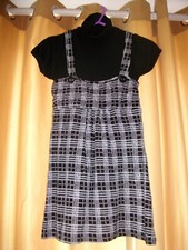 Black & White Shortie Pinafore Size 8