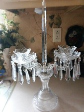 Vintage WATERFORD CRYSTAL  CANDELABRA CENTERPIECE,  19.5" tall Very good Signed 