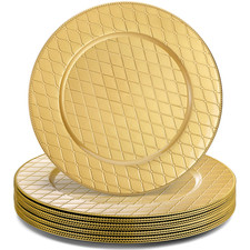 Set of 12 Gold 13 Inch Plastic