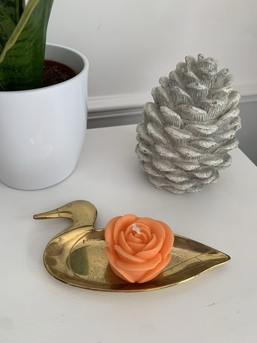 Vintage brass duck trinket - brass,