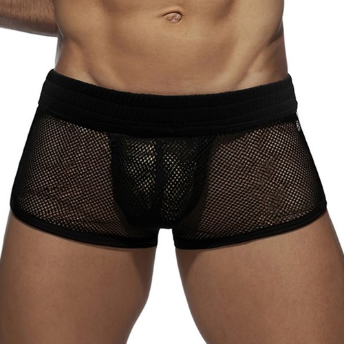 Mens transparent mesh low - transparent,