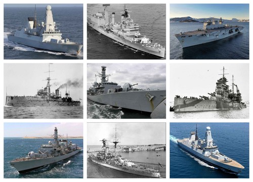 Royal navy ships - royal, print