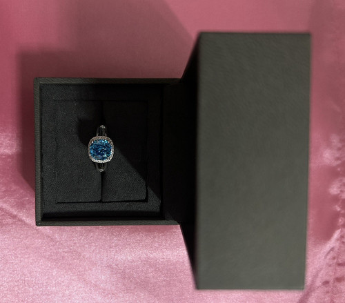 Blue aurora ring - blue,