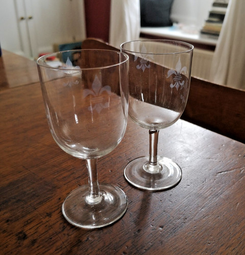 Antique vintage wine glasses - antique,