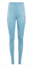 Ladies Baselayer Leggings Size 12 Blue Ski Winter Sports Campri Thermal Pants 