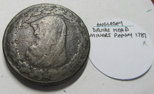 Anglesey druids head - druids, penny