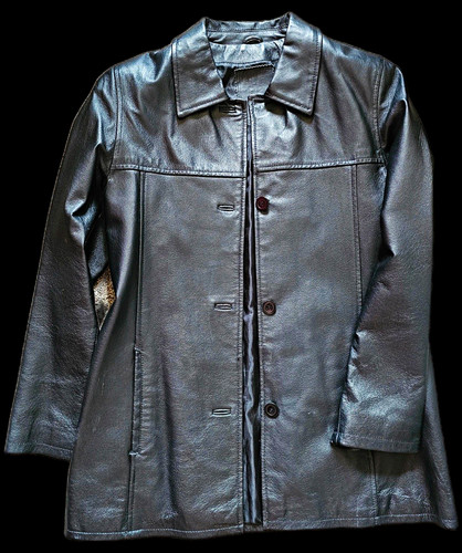 Berkertex black leather button - black,