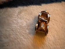  1970s Solid Silver Charm a Small Vintage Car Wheels Seats & Spare tyre Detailed