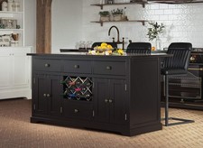 Kitchen Island Black with