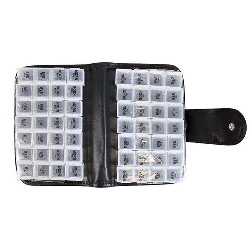 Day leather pill organiser - 14,