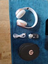 Genuine Dr Dre Beats Solo 3 Wireless Headphones Rose Gold - Not Charging, Spares