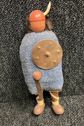 Vintage wooden viking mid - wooden,