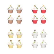 4Pcs Christmas Cupcake