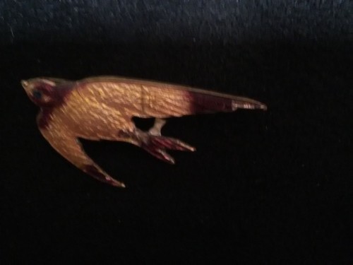 Swollow bird enamel brooch - bird,
