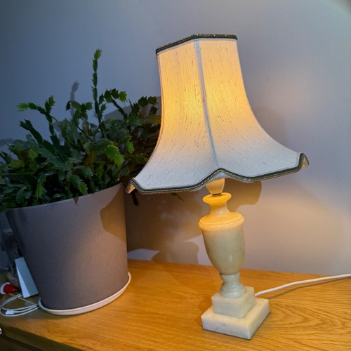 Vintage 1970s onyx table lamp - onyx,