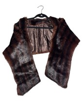 Vintage Brown Faux Fur Stole