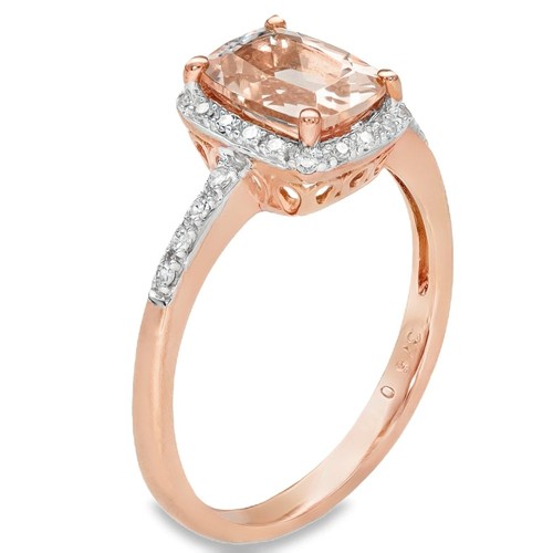 Ladies 9ct rose gold diamond - ladies,