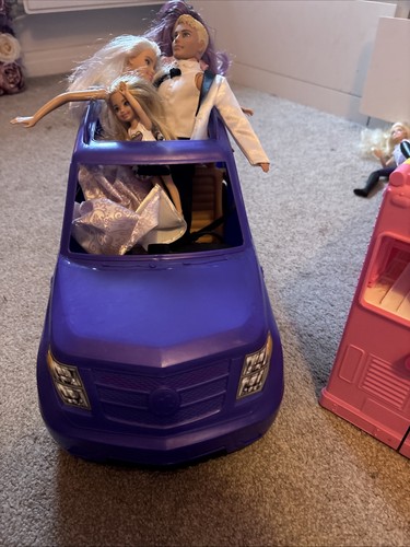 Barbie wedding and car - and,