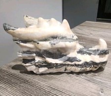 Huge Zebra Jasper Dragon Head