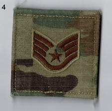 United States Air Force Staff Sergeant SSGT E-5 rank 2x2" hookback.