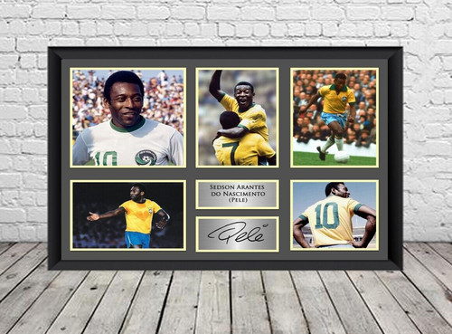 Pele signed photo - pele, print