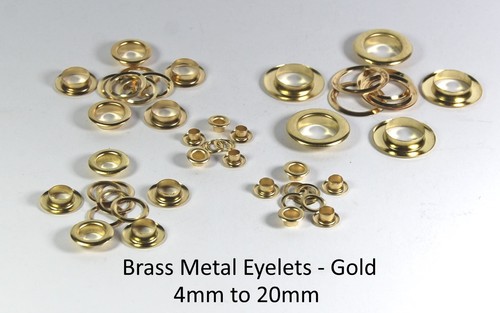 Brass metal eyelet grommets - metal,