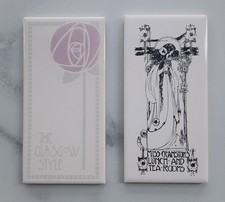 Vintage Tea Room Mackintosh Glasgow Style Art Nouveau 2 Decorative Hanging Tiles