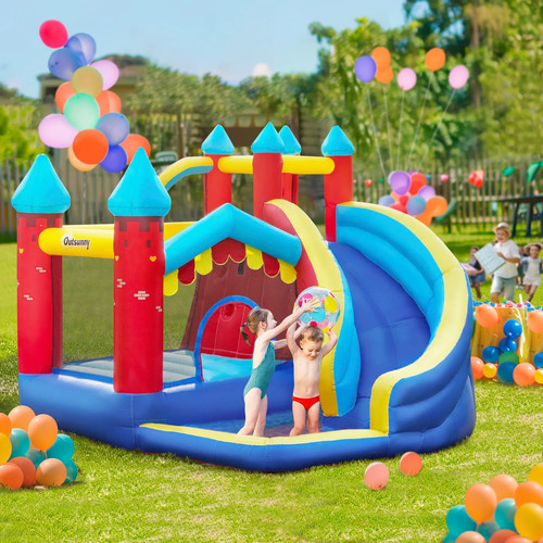 Bouncy castle inflatable - castle, slide