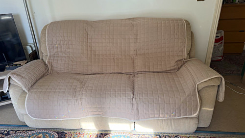 Beige faux leather - faux,