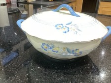 Antique Grindley England - Creampetal Lilac Covered Serving / Casserole Dish