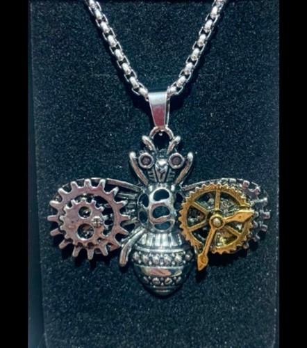 Stainless steel bee with metal - steel,