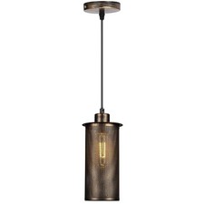 Industrial Pendant Light Fitting Hanging Retro Lamp Metal Cage Ceiling E27 Lamp