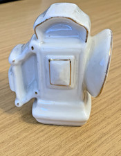 ZD85:  CRESTED CHINA SHELLEY  CYCLE LAMP - PROGRESS BLACKPOOL