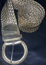 Vintage Gold Tone Wide Braided