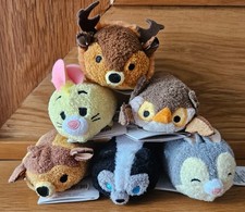 Disney Store Bambi ×6 tsum tsum soft plush cuddly teddy toy bundle set